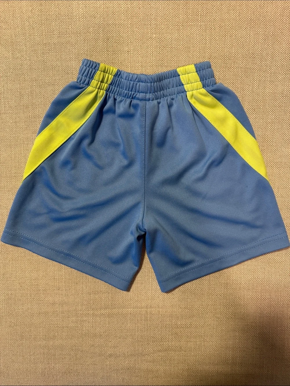 Nike Light Blue & Lime Green Kids Athletic Shorts
